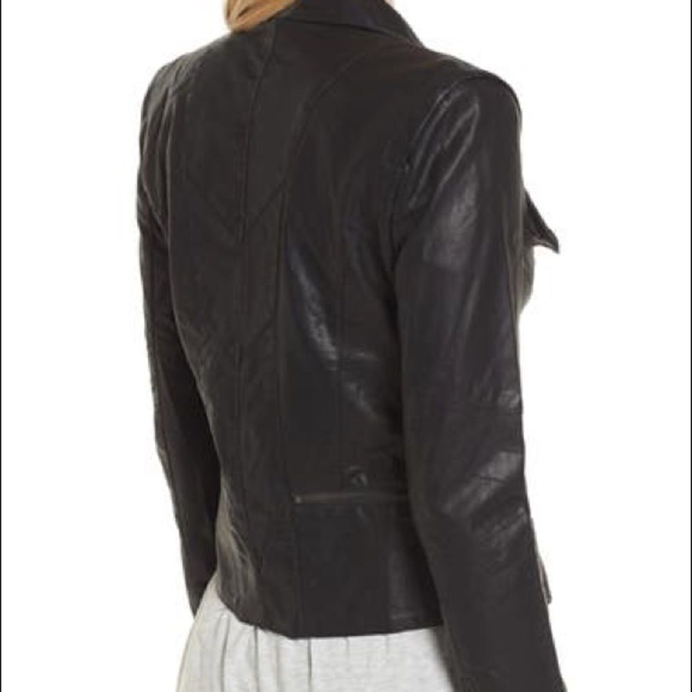 ✨HP✨Faux Leather Jacket✨ - Picture 4 of 10